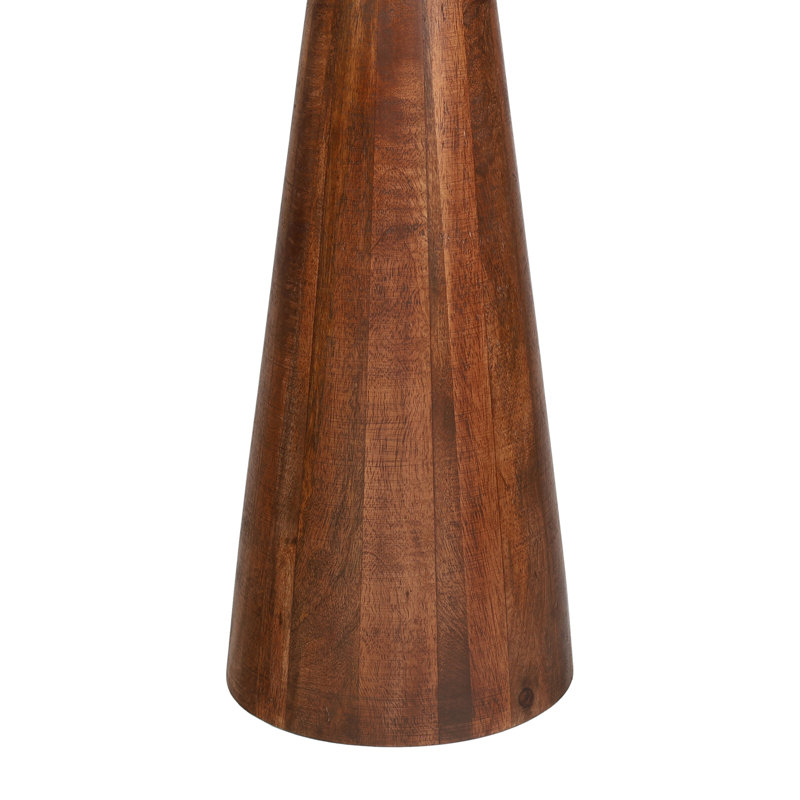 Table à boissons ronde en bois de manguier de 21,5 po Linden, Noyer