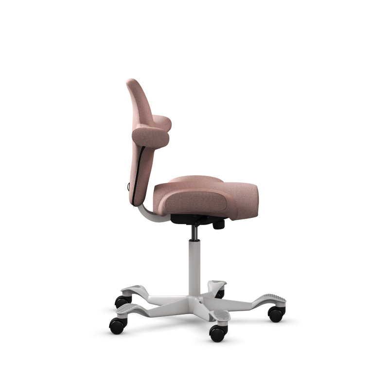 Chaise à hauteur standard réglable HœG Capisco, Standard, Blanc, Rosé