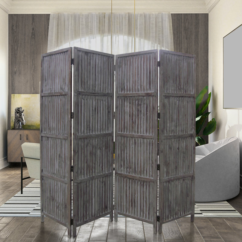 Paravent en bois brun Tekoa 84 X 84