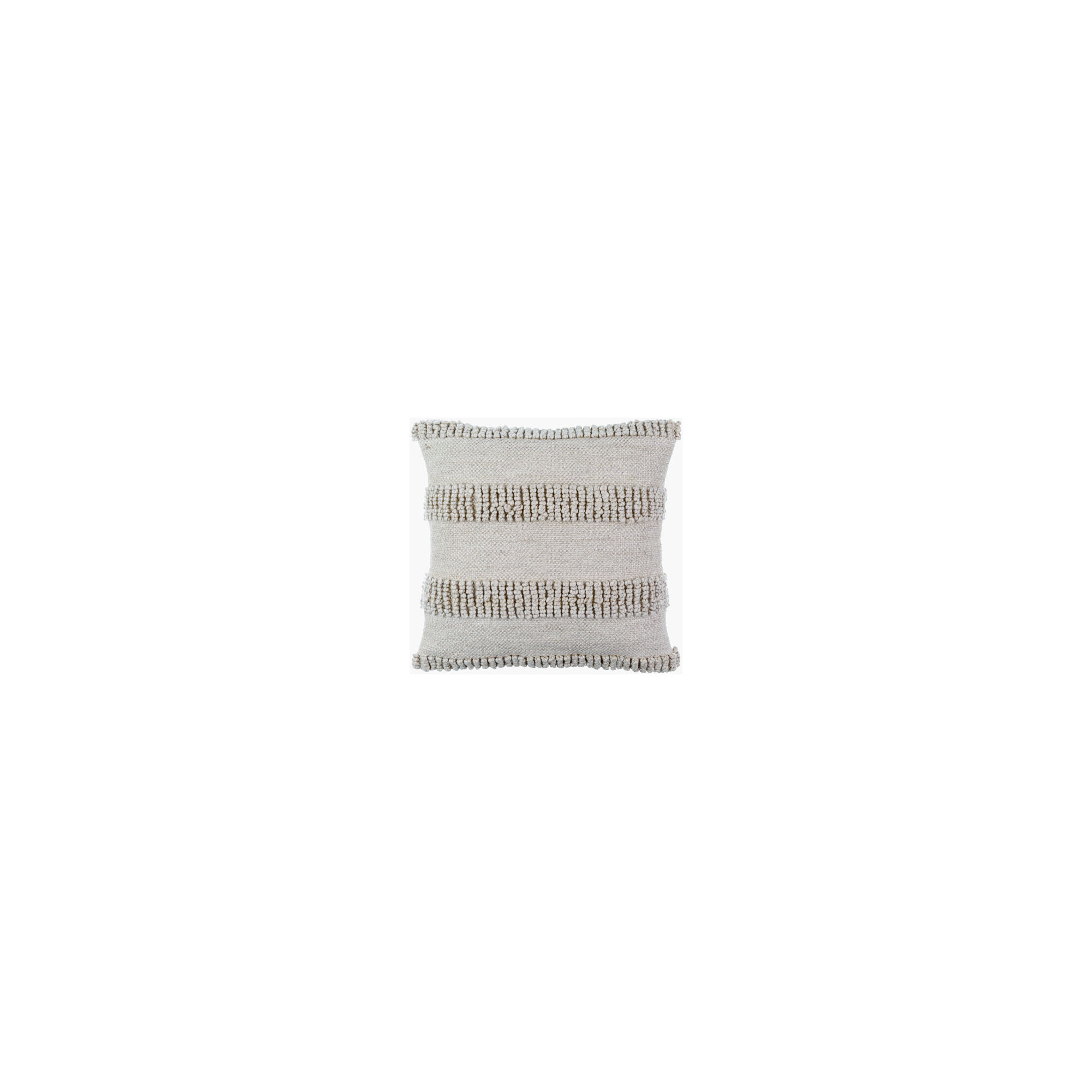 Fernan Striped Throw Pillow, Beige, 20"H x 20"W, Pillow Cover Only - No Insert