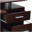 Bureau d'ordinateur avec rangement brun chocolat