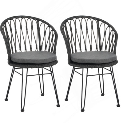 TAVON CHAIR, 2PCS avec 2 coussins, gris
