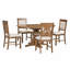 Ensemble de salle à manger 5 pièces, 1 table extensible avec rallonge de 16 pouces et 4 chaises rembourrées pour la salle à manger et la cuisine-1447807914-1447807915