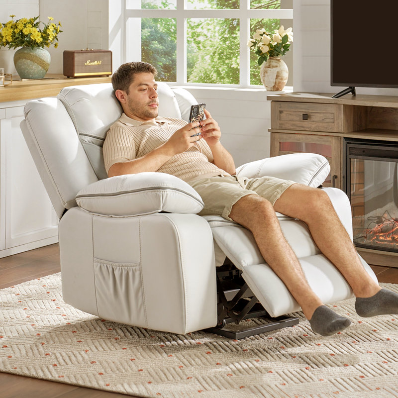 Fauteuils inclinables électriques surdimensionnés avec port USB et poches latérales