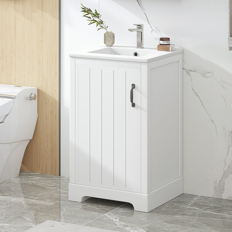 Bathroom Vanity with Sink, White