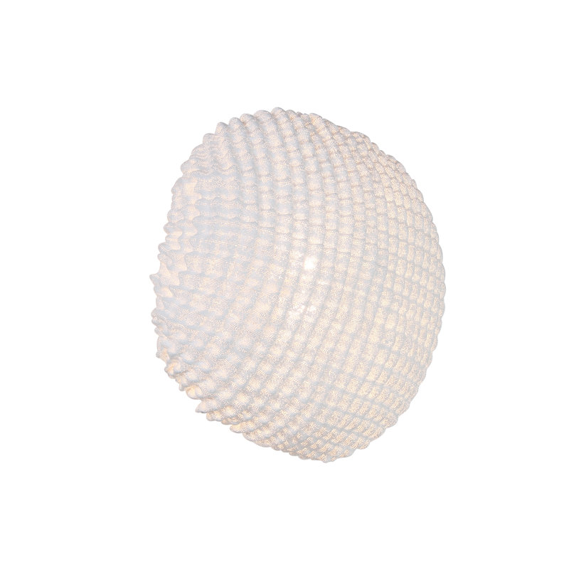 Tati 1 - Light Flush Mounted Sconce, White, No, 12.2" H x 12.2" W x 7.5" D
