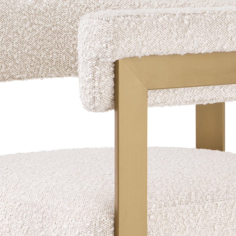 Clubhouse Upholstered Counter Stool, Counter Stool (27.17" Seat Height), Boucle Cream