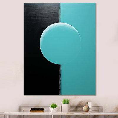 Teal Moon Tranquility II - Moon Wall Decor
