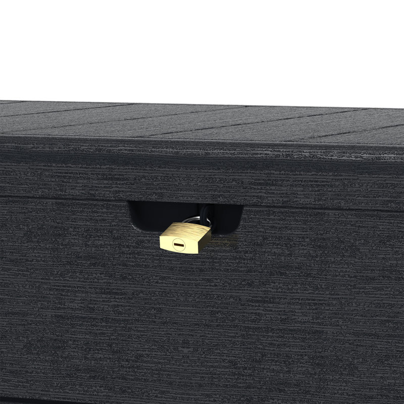 DuraMax 27.56'' W 110 Gallons Water Resistant Lockable Deck Box in Gray
