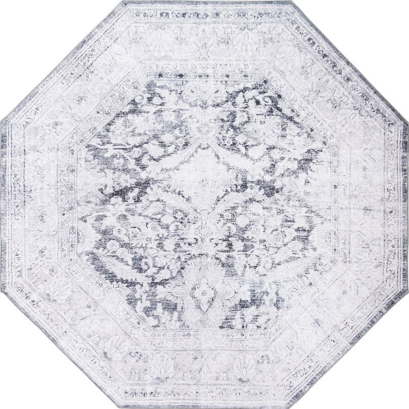 Mauri Chenille Oriental Indoor Rug, Octagon 7'6" x 7'6"
