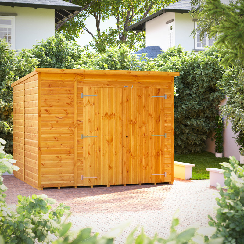 Powersheds 8 x 8ft Pent Timber Tongue & Groove Storage Shed