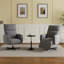 Fauteuil inclinable électrique pivotant, inclinable électrique avec charge USB et de type C, fauteuil d'appoint rembourré en velours pivotant à 360 °, pour le bureau à domicile et le salon, facile à assembler-132213220