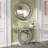33.46"(85Cm)Crystal Crush Diamond Sparkly Round Silver Mirror For Wall Decoration