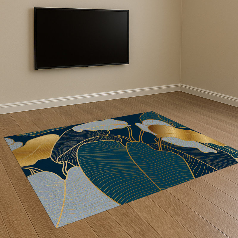 Floral Area Rug, Rectangle 155 x 230 cm