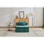 Canapé à compression, canapé-lit à plancher convertible à structure fixe, canapé modulaire à assise simple sans os, sans assemblage requis, tissu chenille, pour chambre à coucher de salon, vert foncé