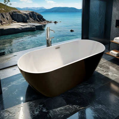 60.1'' x 28.81'' Soaking Acrylic Bathtub