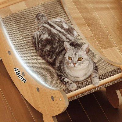 Sisal Scratching Cat Board with Wooden Frame – Comfortable and Durable Cat Scratcher