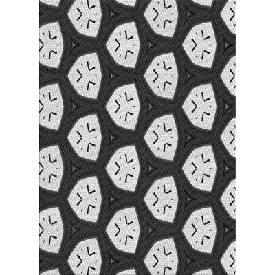 Tapis noir/beige à motifs