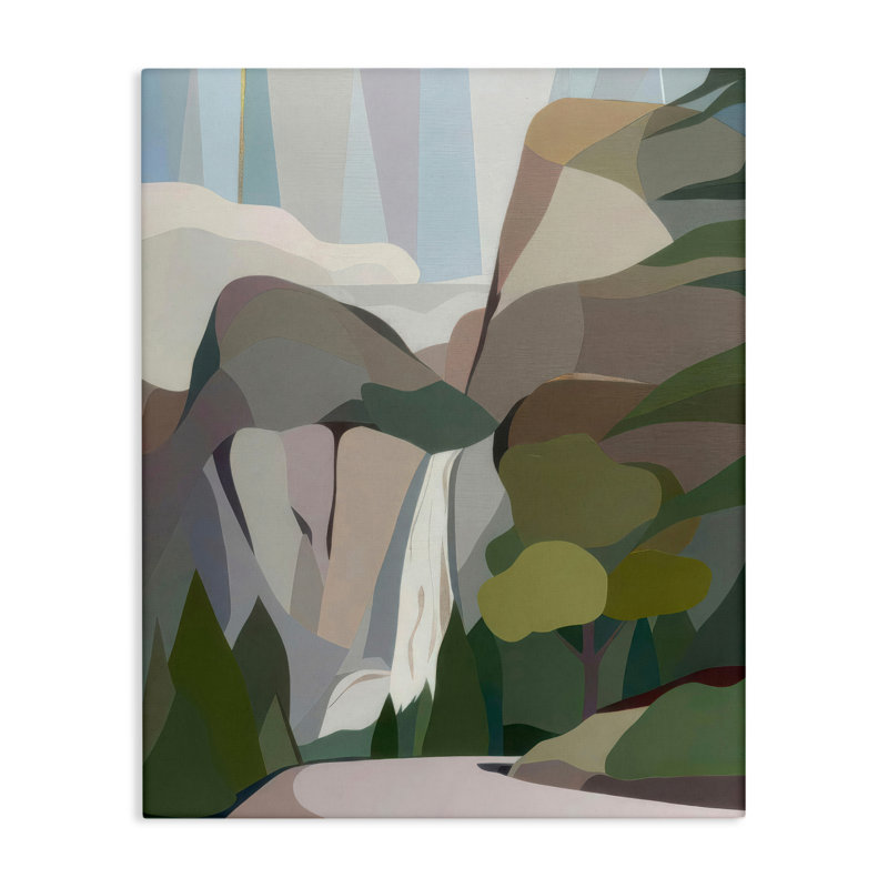 Toile abstraite «Bridal Veil Falls», conception par Melba Browne, H 20 po x l 16 po