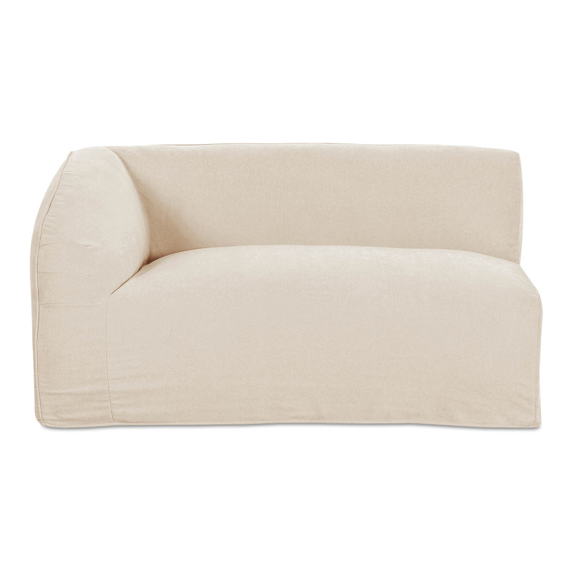 Chaise de coin Wilde, Toile crème crème