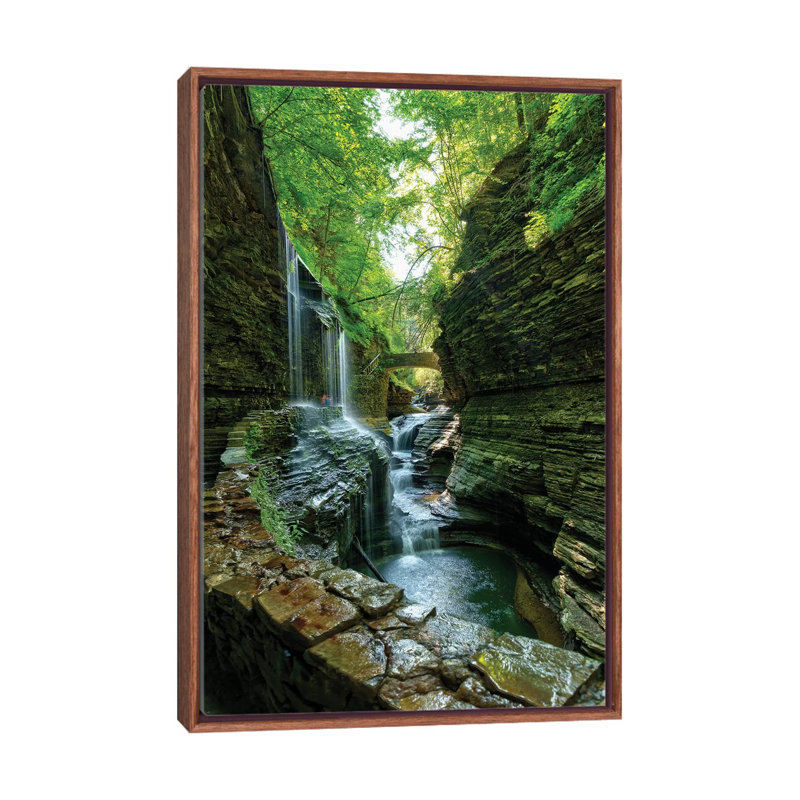 «Rickets Glen» par David Gardiner - reproduction de photo, H 26 po x l 18 po x 1,5 po, Pas de tapis