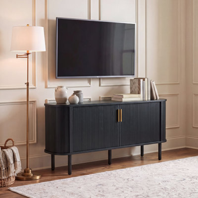 Meuble télé l 62,99 po avec portes tambour Eaton