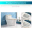 Toilette monobloc allongée 1,6 gallons GPF anti-odeur et silencieuse (siège inclus)