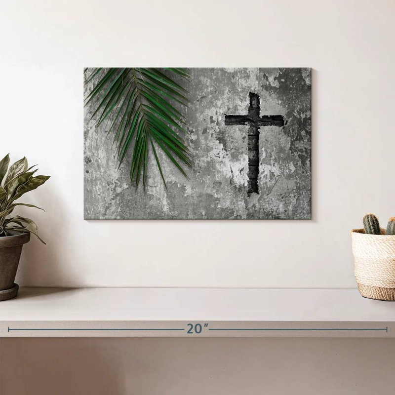 Adella Grunge Cross, 8" H x 12" W