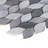 Gray Metal Aluminum  Natural Stone Blended Leaves Tear  Drop Pattern Mosaic Sheet Tile By Modket