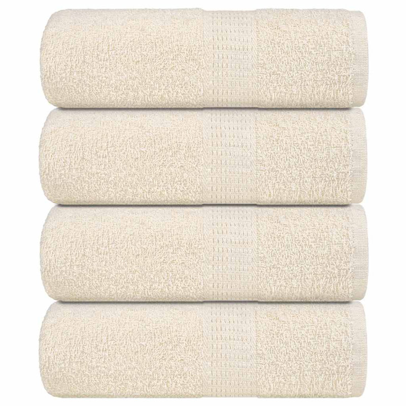 Sawiki 100% Cotton Bath Towels, Cream, Beach Towel - 10 Pack
