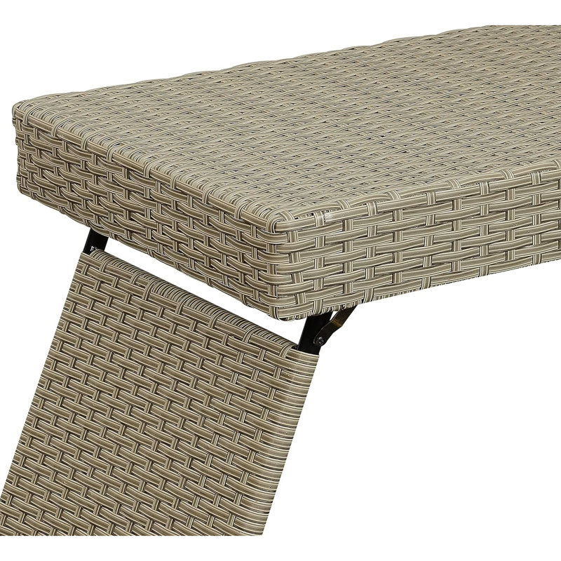 Table pliante portative grise, de conception résistante aux intempéries, légère pour une installation rapide, sans assemblage, profondeur de 22,86 po, largeur de 16,38 po, hauteur idéale
