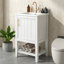 Meuble-lavabo moderne de 20 po avec lavabo en céramique, porte et tiroirs à fermeture en douceur, tablette ouverte-1442405294