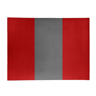 Tapis rouge/gris