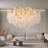 Akari Tree Branch Glass Art Grapes Chandelier Lighting, D32"