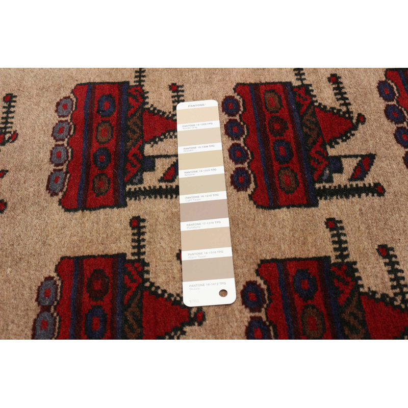 Tapis brun clair Rare War 2 pi 11 po x 4 pi 4 po