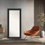 Miroir de plancher pleine grandeur de luxe noir non biseauté, miroir mural-120330310