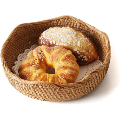 Panier à pain en osier, bol en rotin tissé à la main, panier-cadeau en osier, panier à pain, bol décoratif pour la cuisine et la salle à manger