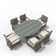 Oval 6 - Person 70.87" Long Dining Set with Cushions