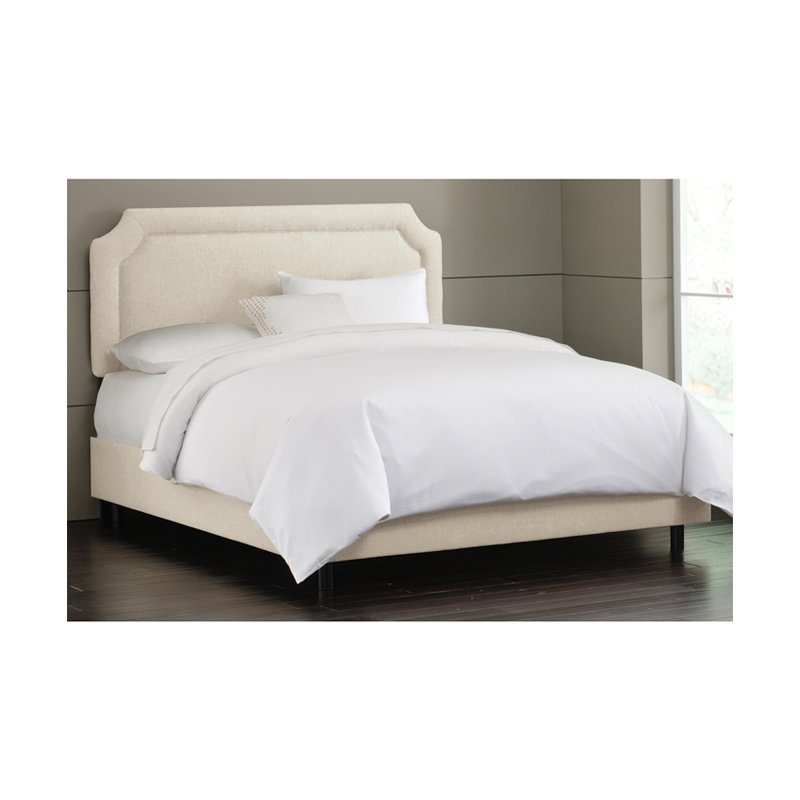Lockington Upholstered Standard Bed, Twin, Classic Talc Linen