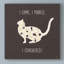 « otomi chats v dark neutral », reproduction d’impression sur toile tendue-33421592