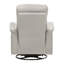 Fauteuil inclinable et pivotant en cuir argent-629436649