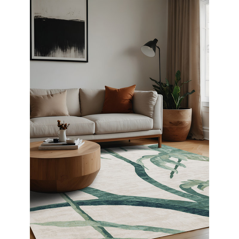 Tapis gris lavable à la machine, Carré 4 pi