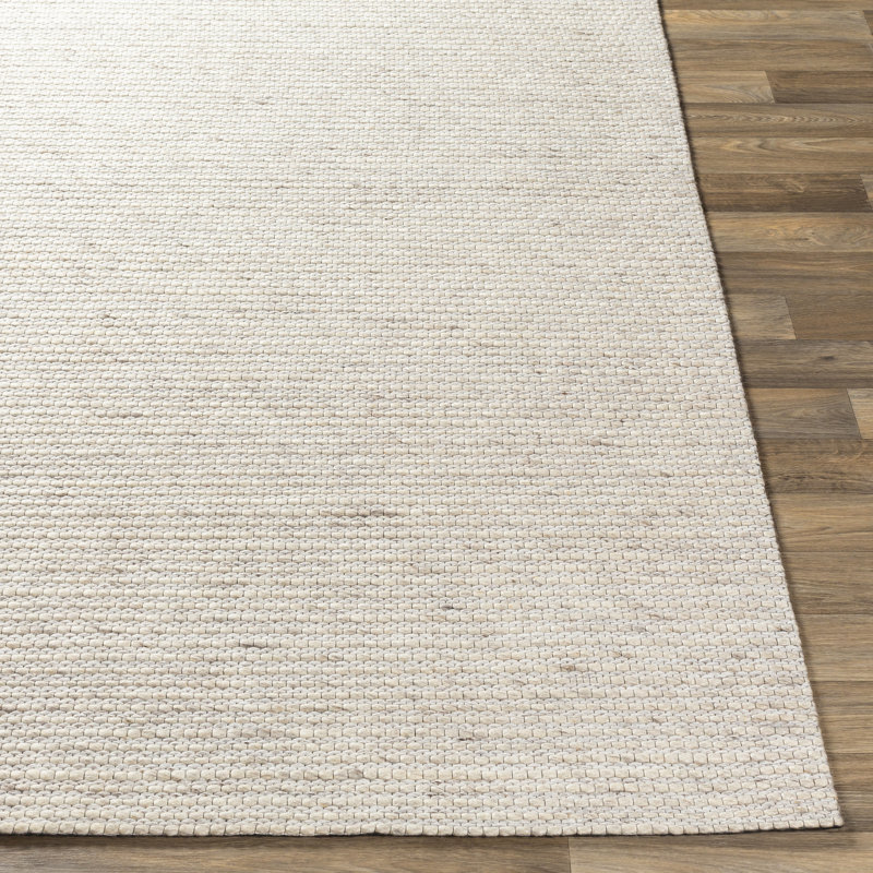 Tapis crème tissé à plat à la main Curtin, Rectangle 5 pi x 7 pi 6 po