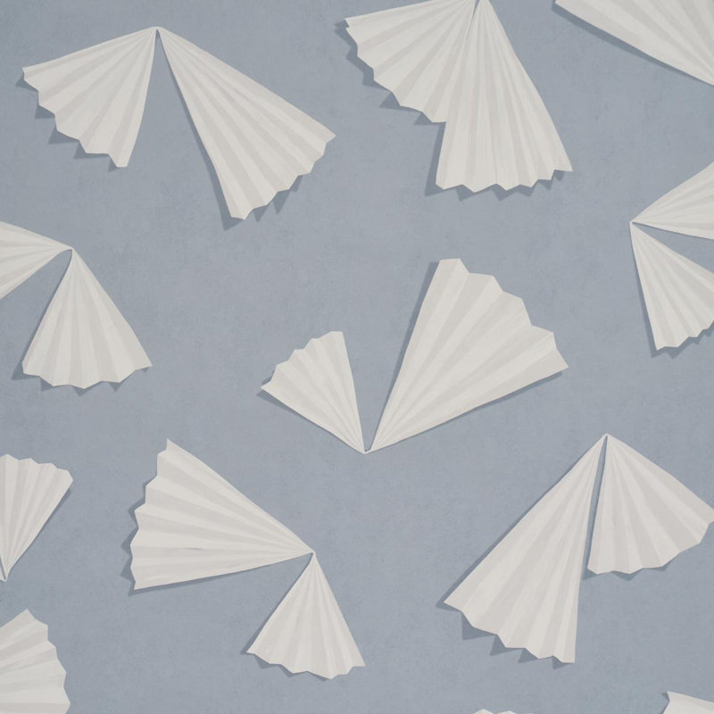 Papier peint Schumacher X Antoinette, Bleu