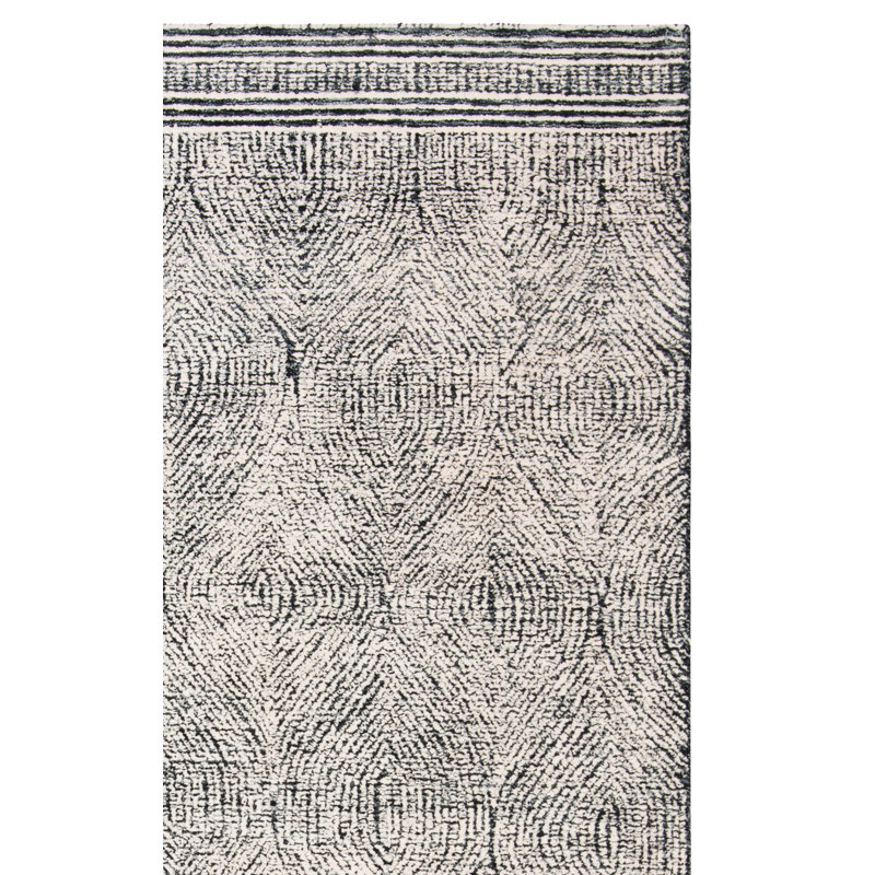 Klaus Hand Tufted Wool Geometric Rug, Rectangle 5' x 8'