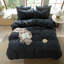 Ensemble de housse de couette rayé 100% coton délavé DONEUS-113054928-113054927