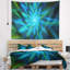 Tapisserie florale turquoise brillant-28495459