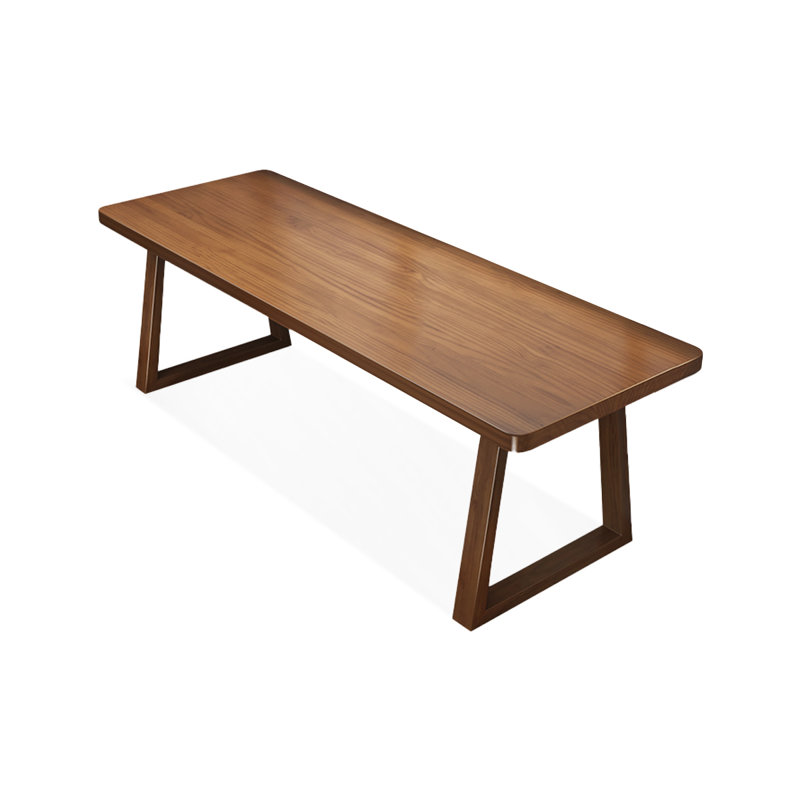 Bureau rectangulaire en bois massif brun noisette, H 29,53 po x l 78,74 po x P 23,62 po