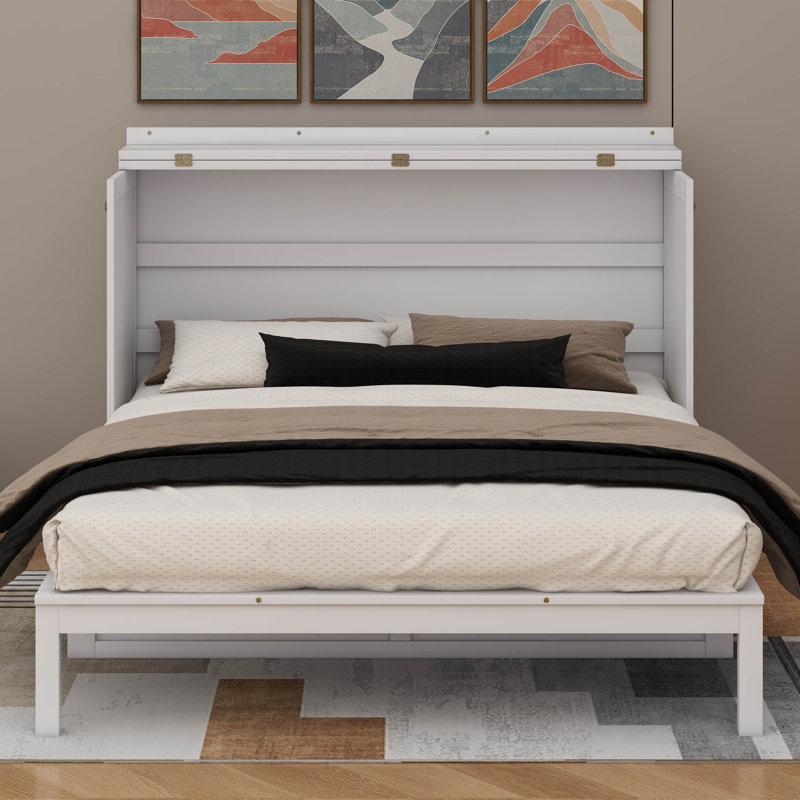 Grand lit escamotable mural grand, Blanc