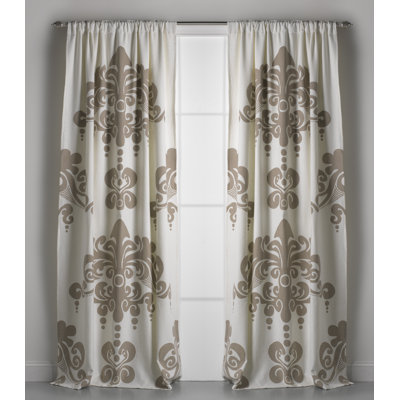 Mcdowell Cotton Slub Room Darkening Curtain Single Panel